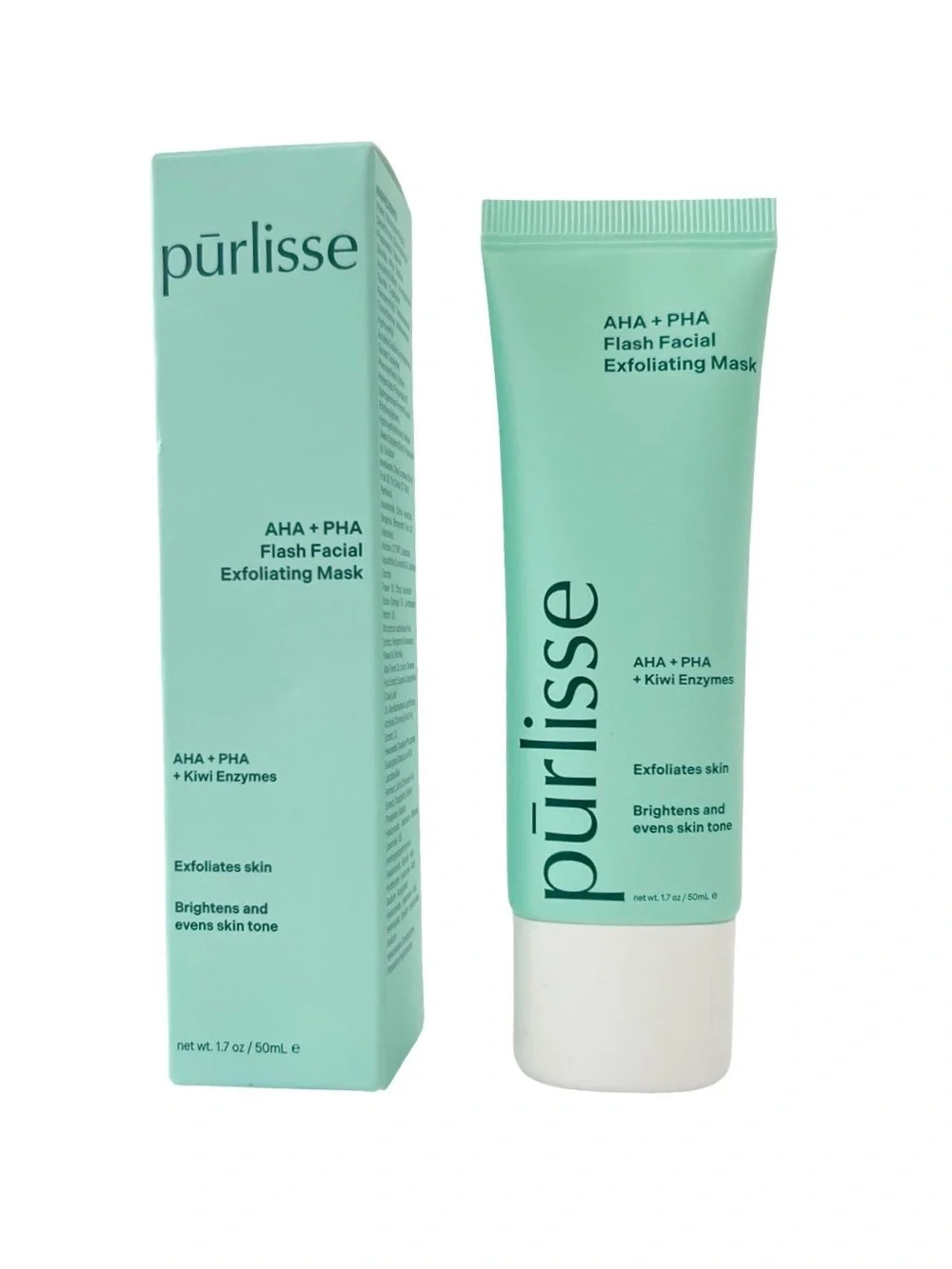 Purlisse Beauty AHA + PHA Flash Facial Exfoliating Mask NIB